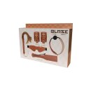 Dream Toys Elite Bdsm Set Cognac Vegan Leather