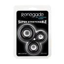 NS Novelties Renegade 3Pc Fireman Rings Black