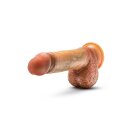 Blush Renaissance Raphael 9.5 Inch Sliding Foreskin Dildo with Squeezable Balls Tan 20.1 cm