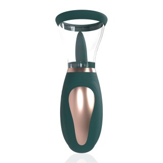 Shots Enhance - Rechargeable Vulva and Breast Pump - Forest Green