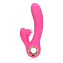 Loveline Tongue Flickering and Heating Rabbit Vibrator - Exuberant Pink