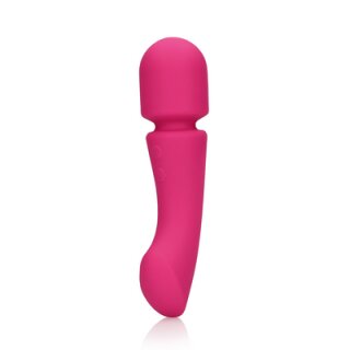 Loveline Ultra Soft Silicone Double-Sided Wand Vibrator - Prestone Pink