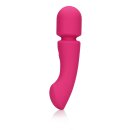 Loveline Ultra Soft Silicone Double-Sided Wand Vibrator - Prestone Pink