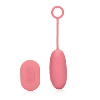 Loveline Ultra Soft Silicone Egg Vibrator with Remote Control - Pink Arabesque