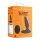 Loveline Smooth Vibrating Anal Plug with Remote Control - Licorice Black