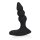 Loveline Beaded Vibrating Anal Plug with Remote Control - Licorice Black