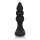 Loveline Beaded Vibrating Anal Plug with Remote Control - Licorice Black