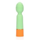 Loveline Ribbed Mini Vibrator with USB Charger - Spring Sage