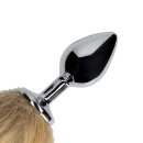 Shots - Ouch! Fox Tail with Metal Butt Plug - Brown