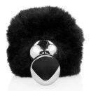 Shots  - Ouch! Bunny Tail with Metal Butt Plug - Black