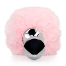 Shots - Ouch! Hasenschwanz mit Metall Butt Plug - Pink