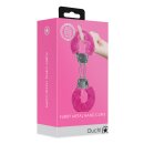 Furry Metal Hand Cuffs Pink