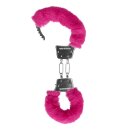 Furry Metal Hand Cuffs Pink