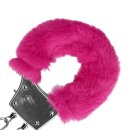 Furry Metal Hand Cuffs Pink