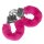 Furry Metal Hand Cuffs Pink