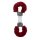 Furry Metal Hand Cuffs Red