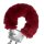 Furry Metal Hand Cuffs Red