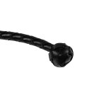 Shots - Ouch! PU Leather Whip with Knot Detail - Black