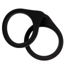 Shots - Ouch! Silicone Hand Cuffs - Black