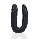 RealRock U Shaped Double Dildo 5 / 12,7 cm Black