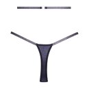 Allure Cherished Lace and Mesh Thong OS Black