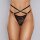 Allure Cherished Lace and Mesh Thong OS Black