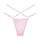 Allure Cherished Lace and Mesh Thong OS Pink