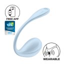 Satisfyer Smooth Petal Connect App - tragbarer Paar Vibrator - Hellblau