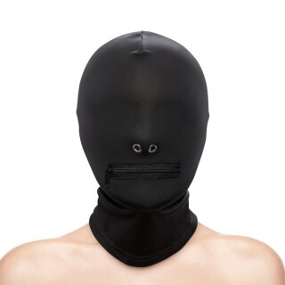 NS Novelties Fetish & Fashion - Zippered Mouth Hood - Black - Alternate Package