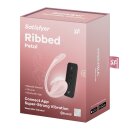 Satisfyer Ribbed Petal Connect App - Portable Vibrator for Couples Pink