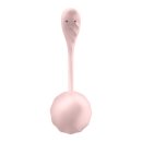 Satisfyer Ribbed Petal Connect App - Portable Vibrator for Couples Pink