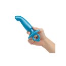 B-Vibe hoher Plug Blau 3,1 cm