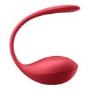 Satisfyer Shiny Petal Connect App - tragbarer Vibrator für Paare - Rot