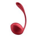 Satisfyer Shiny Petal Connect App - tragbarer Vibrator für Paare - Rot