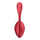 Satisfyer Shiny Petal Connect App - tragbarer Vibrator für Paare - Rot