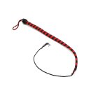 Kiotos leather whip black & red 60 cm