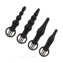 Easy Toys Anal Plug Set With Bullet Vibrator Black