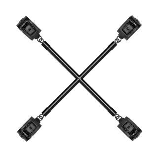 Bedroom Fantasies Hog Tie Cross Bar With Cuffs Black