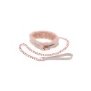 Peaches n creame - fur collar & leash