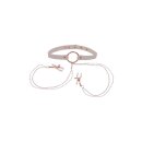 Sportsheets Peaches n Creame - Halsband mit Nippelklammern rosa