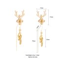 Sevanda Verstellbare Nippelklammern in Hirschoptik gold