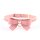 Sevanda Love Heart Butterfly Leder Halsband mit Leine rosa