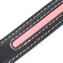 Sevanda Love Heart Butterfly Leder Halsband Set schwarz/rosa