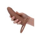 CalExotics Performance Maxx Rechargeable Thick Dual Penetrator Brown skin tone