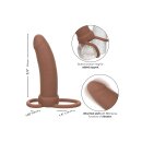 CalExotics Performance Maxx Rechargeable Thick Dual Penetrator Brown skin tone