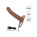 CalExotics Performance Maxx Rechargeable Ribbed Dual Penetrator Brown skin tone