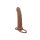 CalExotics Performance Maxx Rechargeable Ribbed Dual Penetrator Brown skin tone