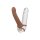 CalExotics Performance Maxx Rechargeable Ribbed Dual Penetrator Brown skin tone