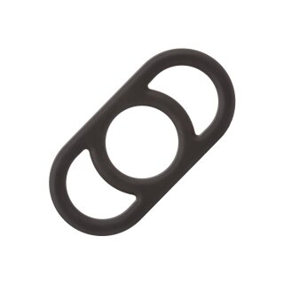 CalExotics Alpha Liquid Silicone Commander Ring Black