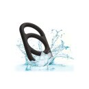 CalExotics Alpha Liquid Silicone Commander Ring Black